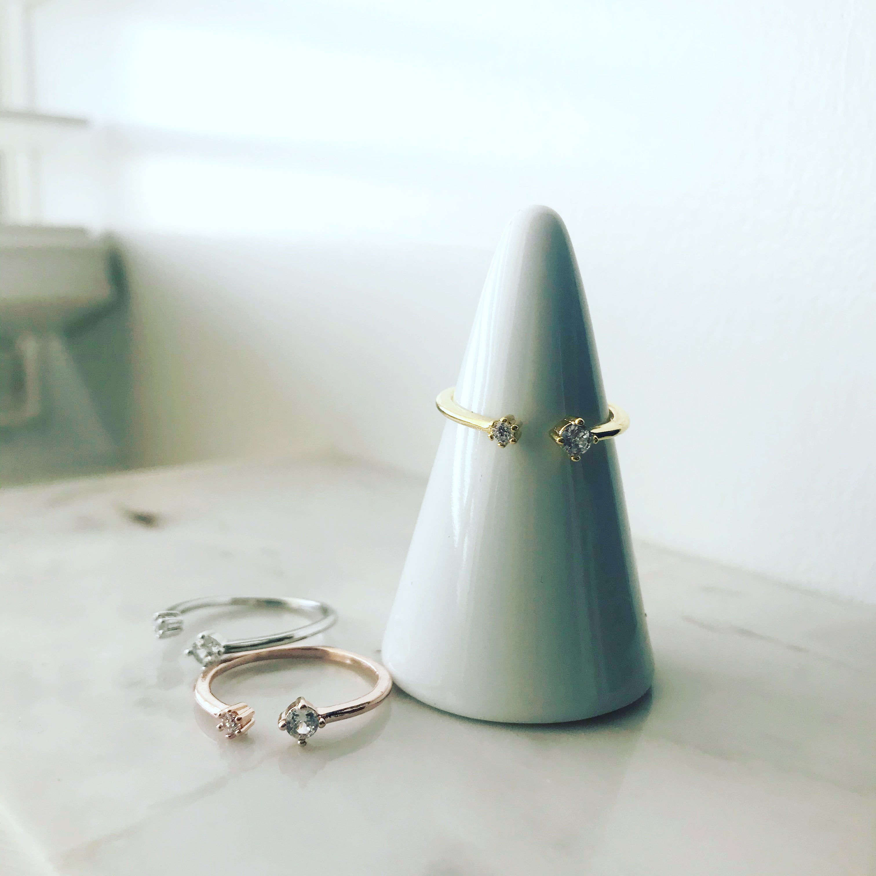 Side by Side Cubic Ring