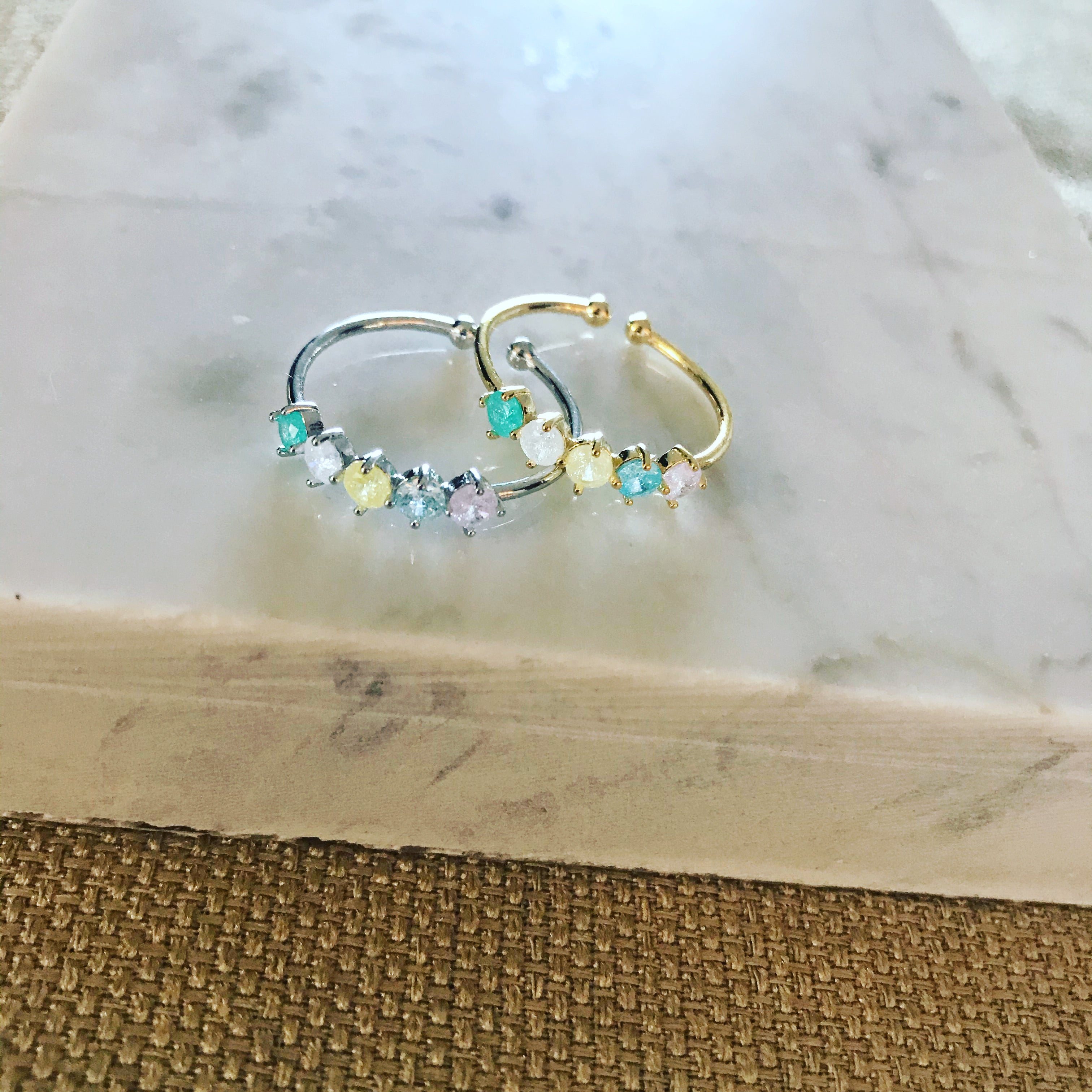 Zirconia (CZ): Five Round Ring