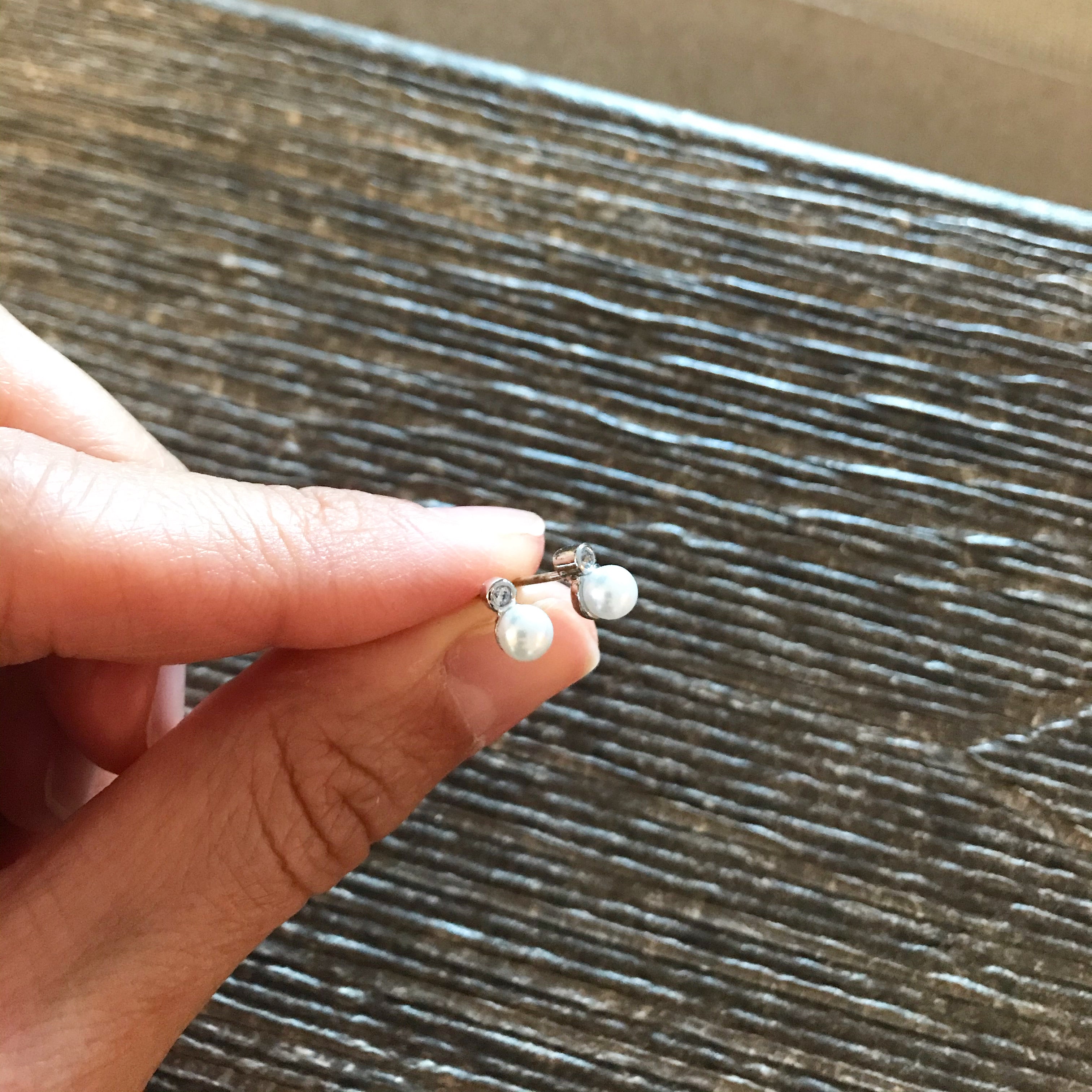 Pearl Dot Teeny Earrings