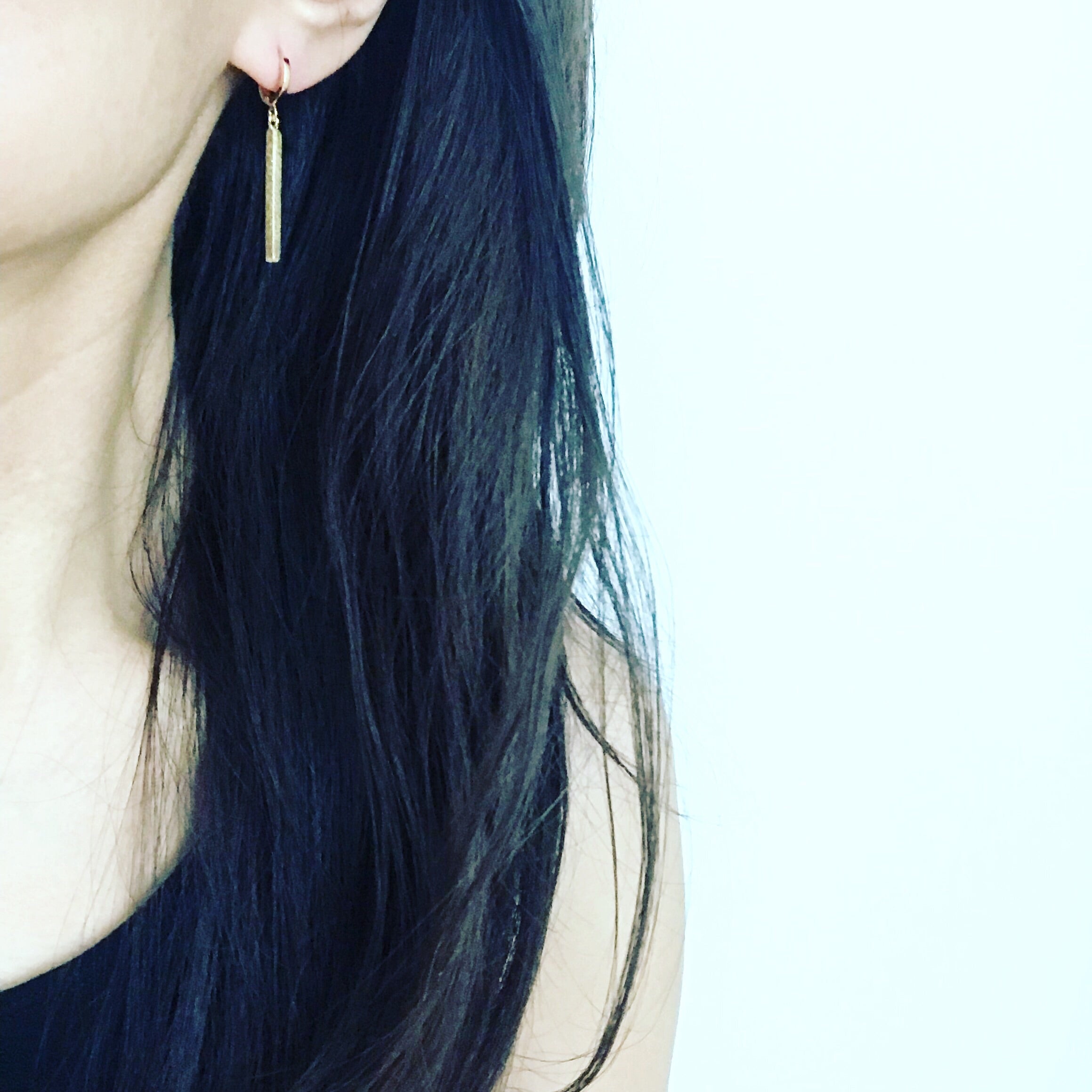 Huggie Hoop Earrings: Bar