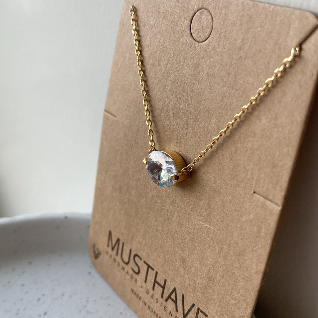 Oval Cut Necklace