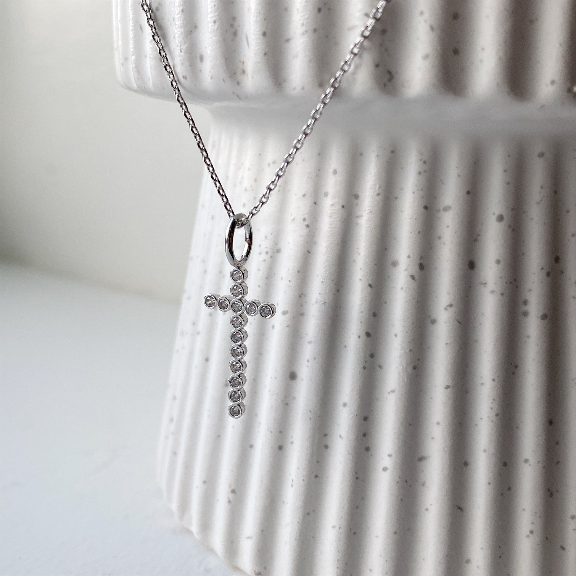 Cubic Cross Necklace
