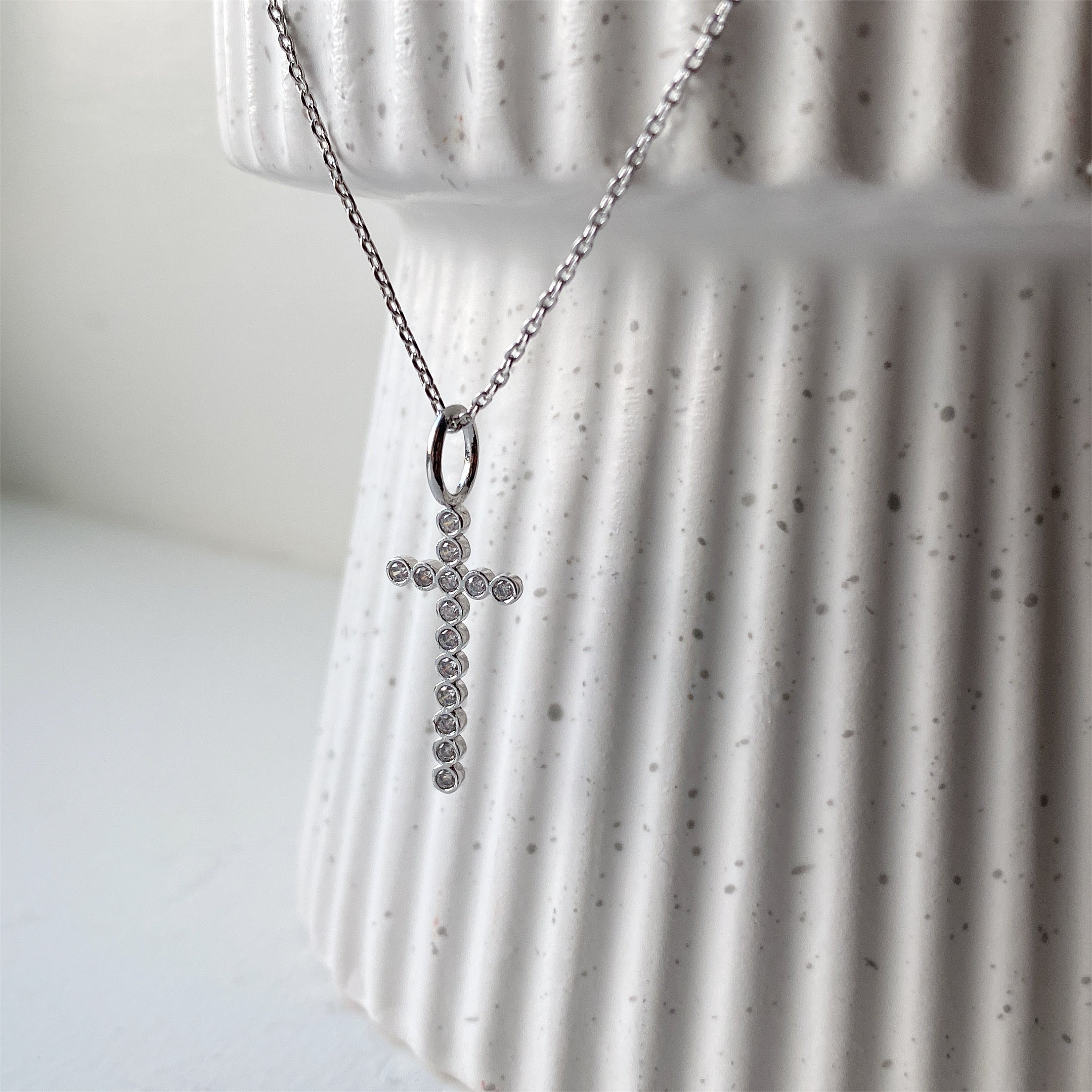 Cubic Cross Necklace