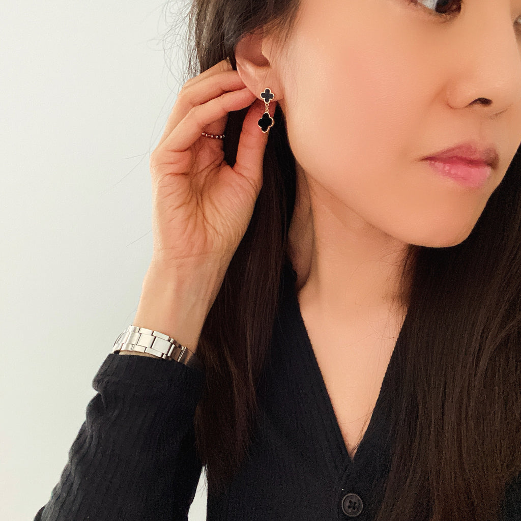 Clover Leaf Pantone Drop Earrings