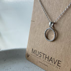 Pavé Karma Circle Necklace