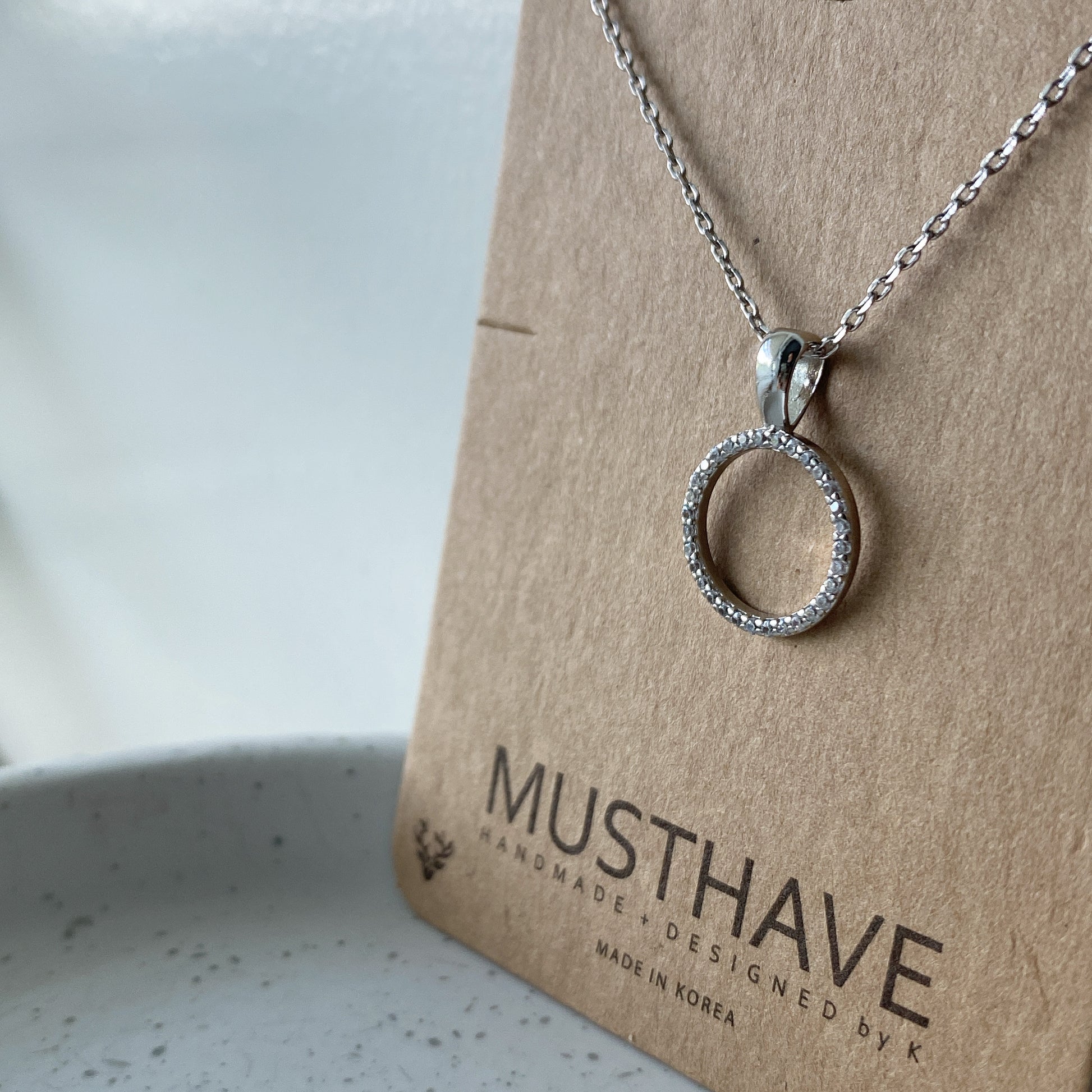 Pavé Karma Circle Necklace