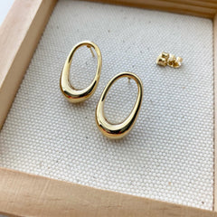 Open Oval Droplet Earrings