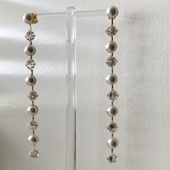 Pearl Linear Drop (Freshwater Pearl) Earrings