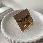 Wavy Bow Earrings