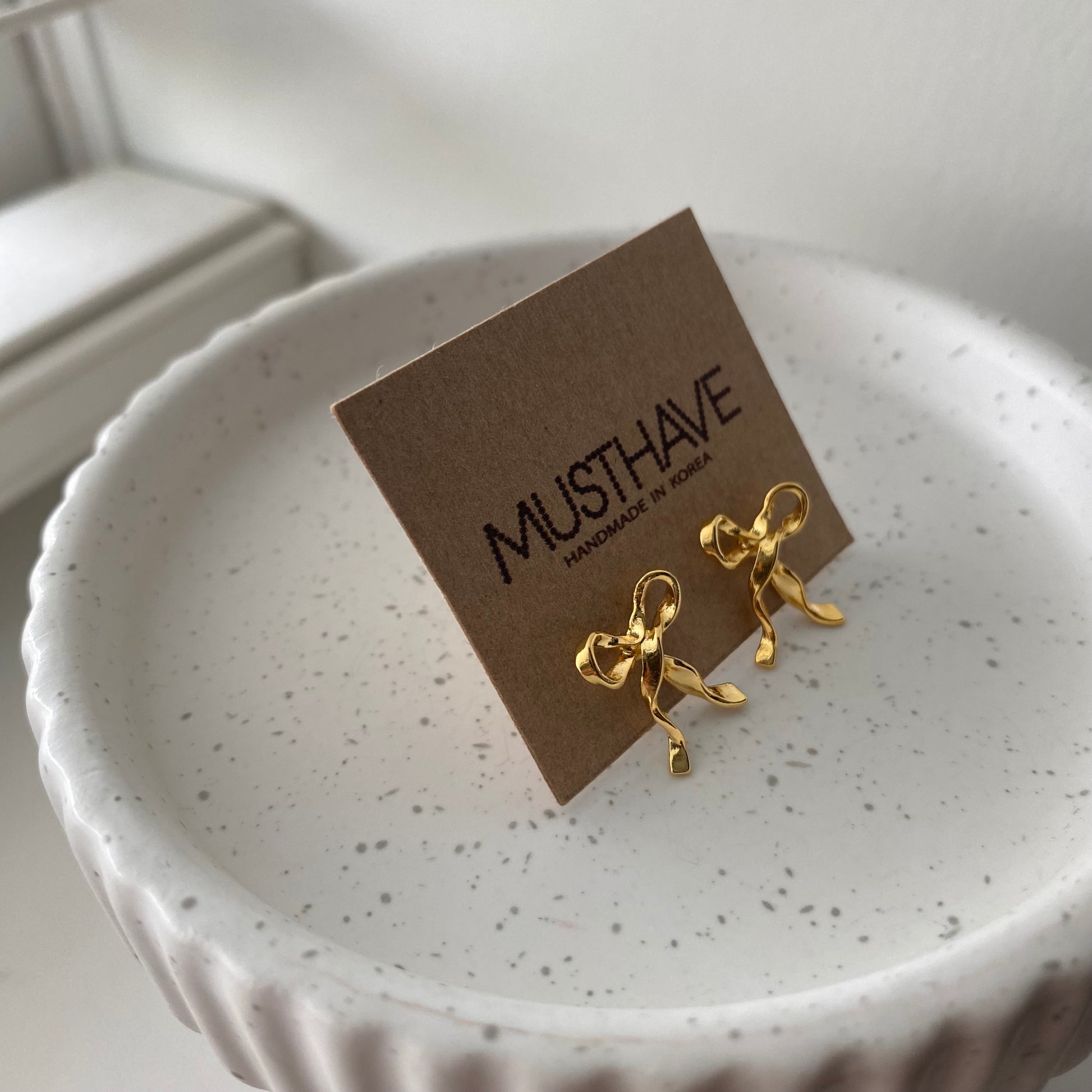 Wavy Bow Earrings