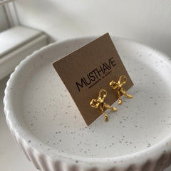 Wavy Bow Earrings