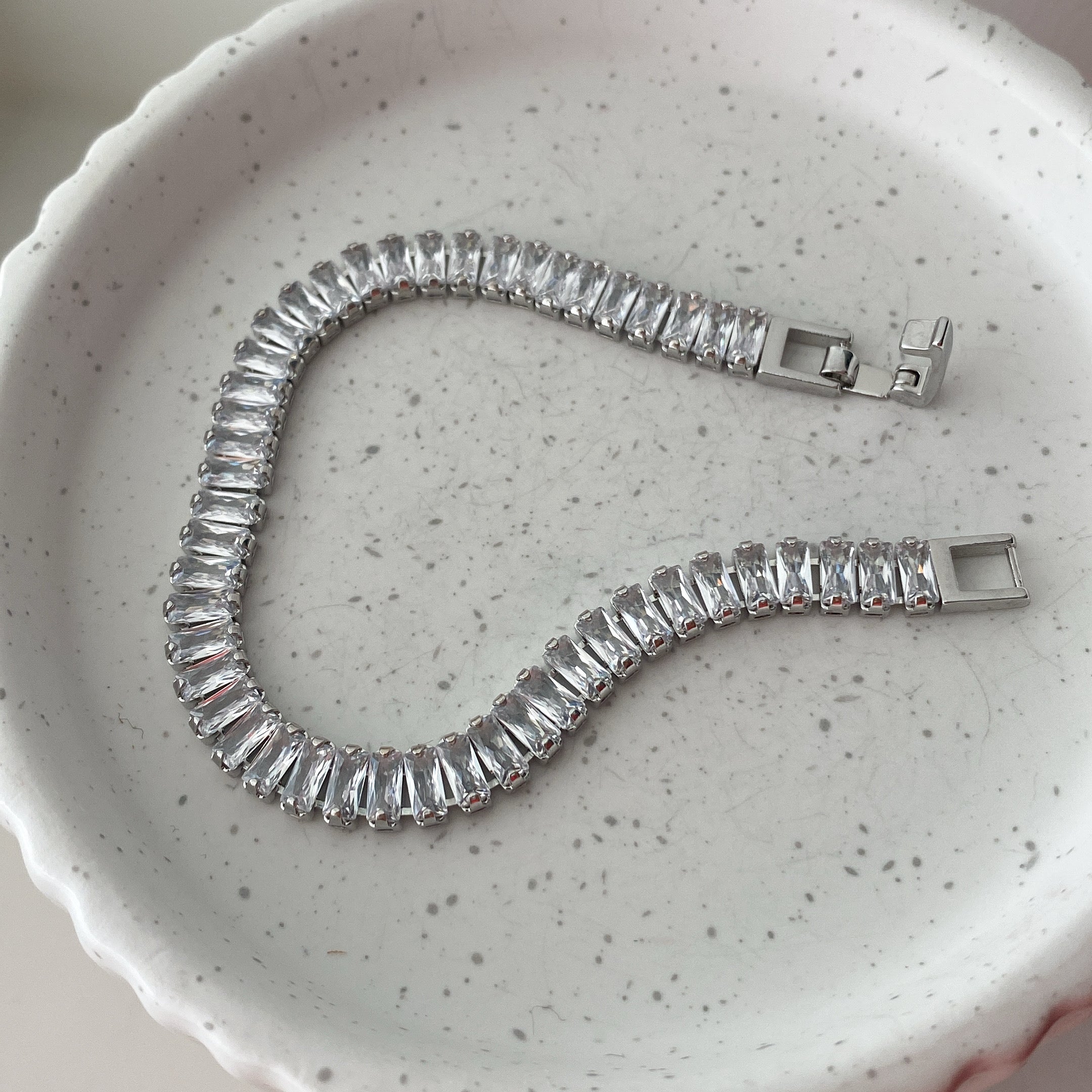 Baguette Snap Tennis Bracelet