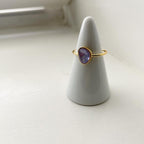 Ovalness (MOP) Poetry Plum Ring