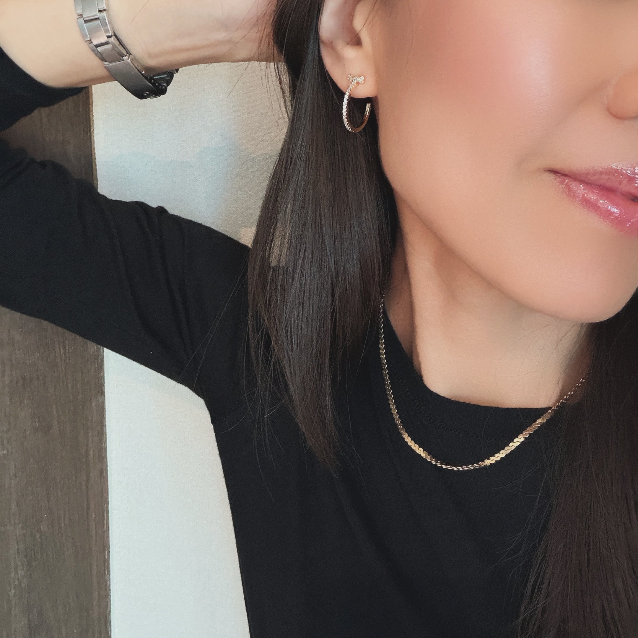 Micro Bow Hoop Earrings