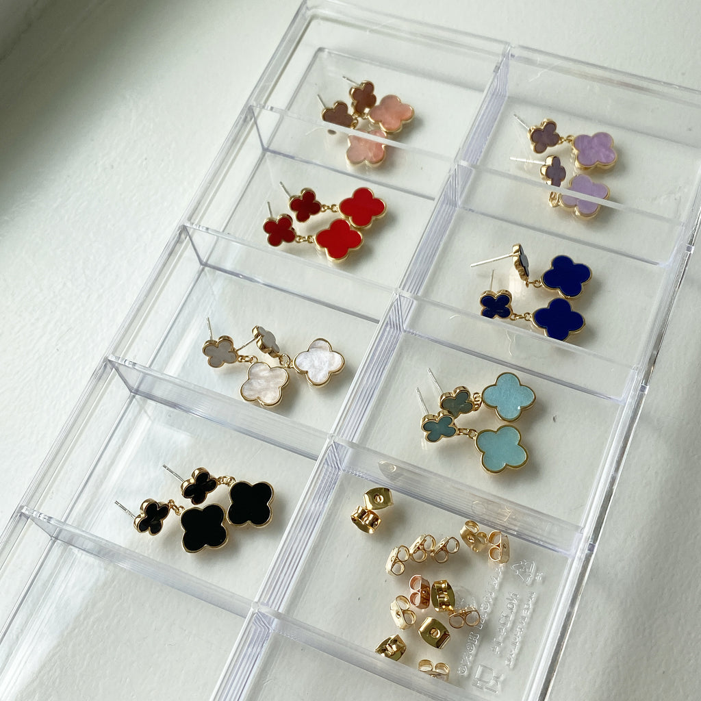 Clover Leaf Pantone Drop Earrings