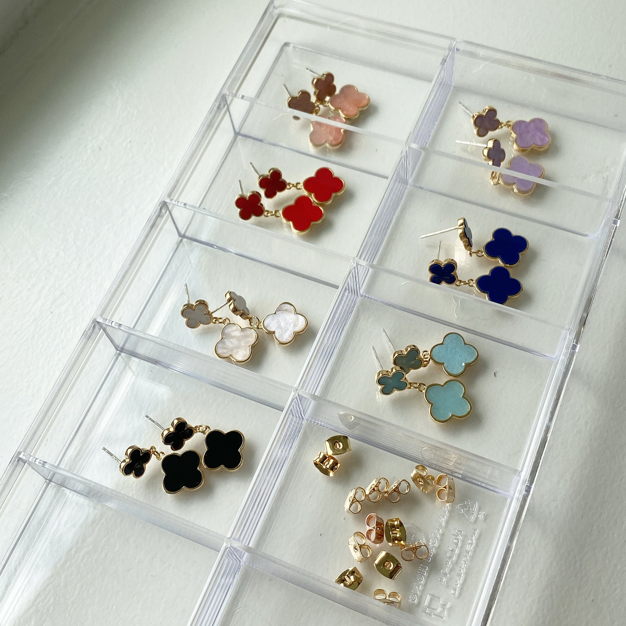 Clover Leaf Pantone Drop Earrings