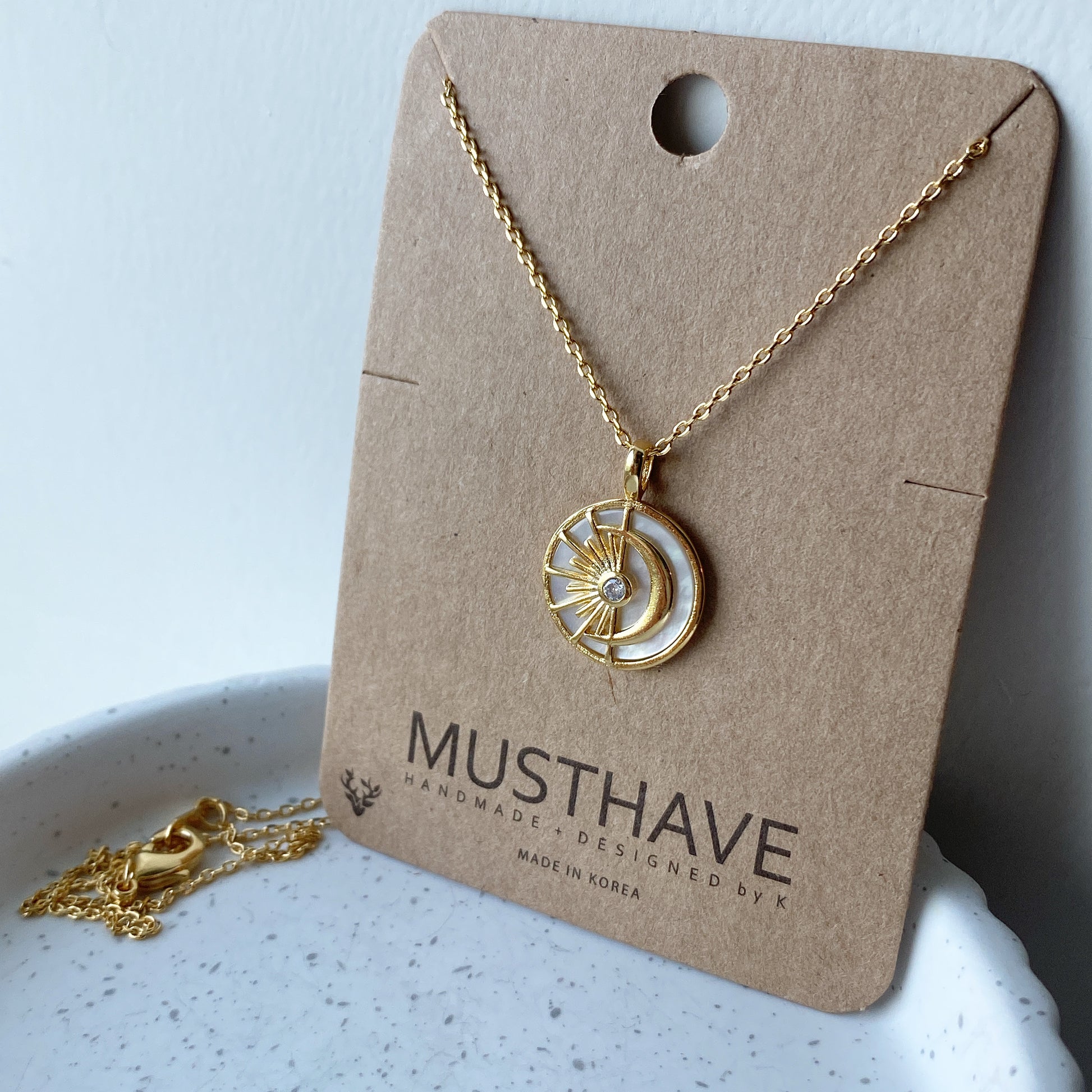 Celestial Sun Moon (MOP) Necklace