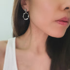 Hammered Door Knocker Earrings