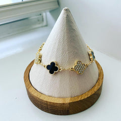 Clover Leaf Pavé Mix Bracelet