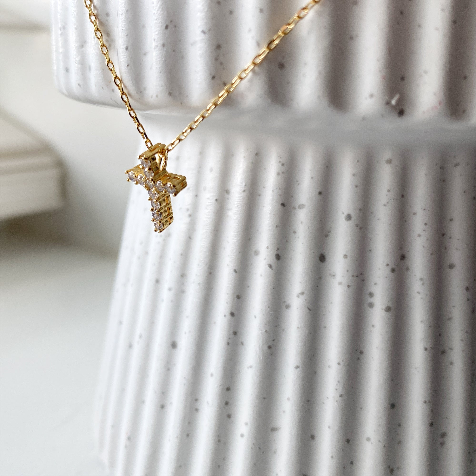 Pavé Cross Necklace