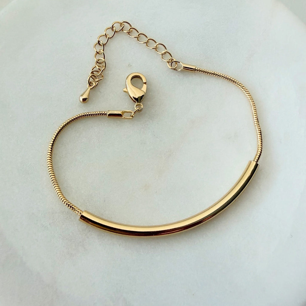 Curved Tube Bar Bracelet