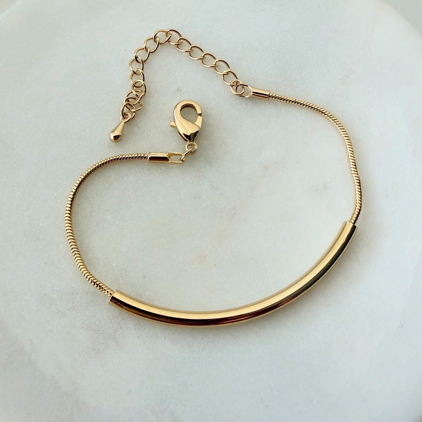 Curved Tube Bar Bracelet