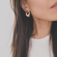 Fluted Round Earrings