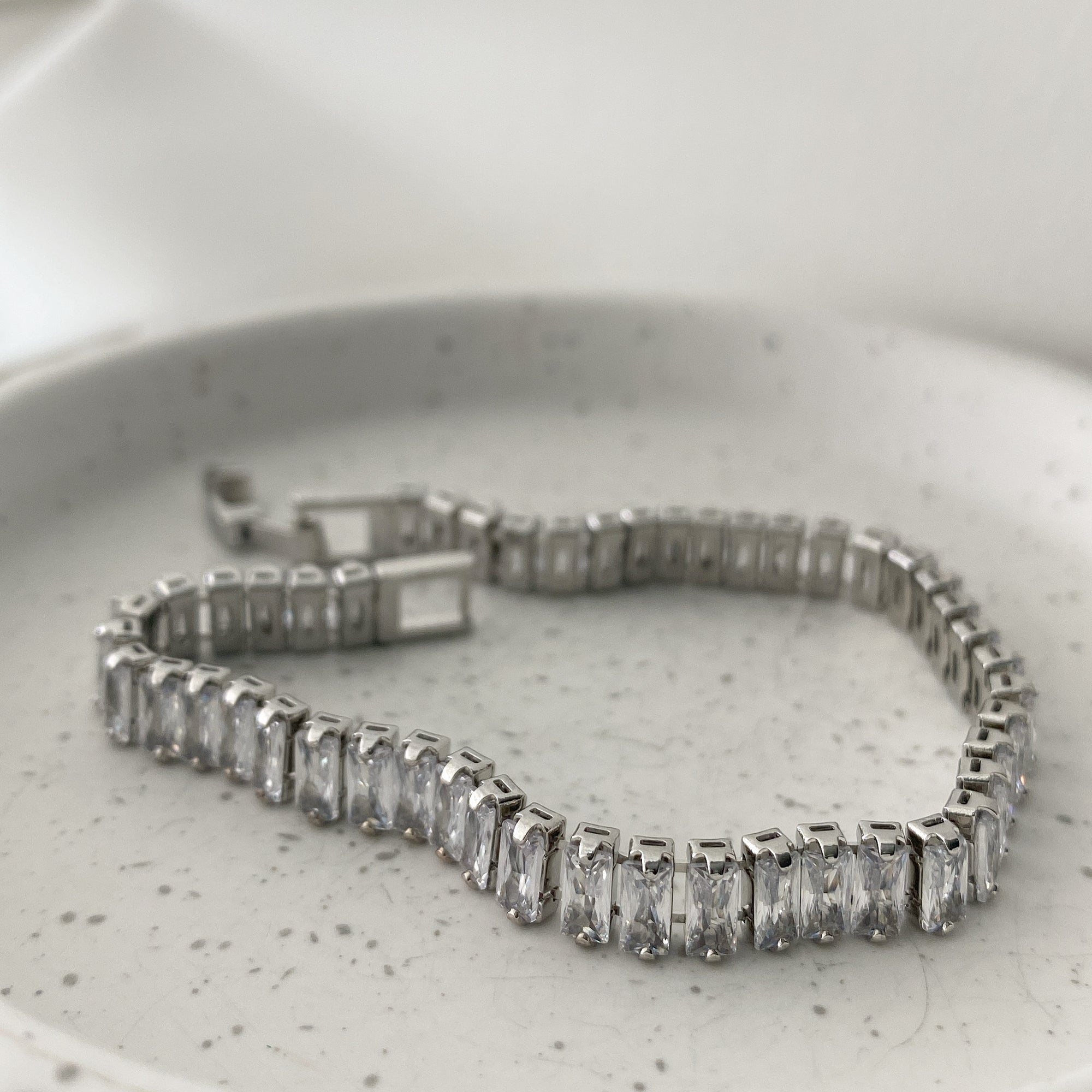 Baguette Snap Tennis Bracelet