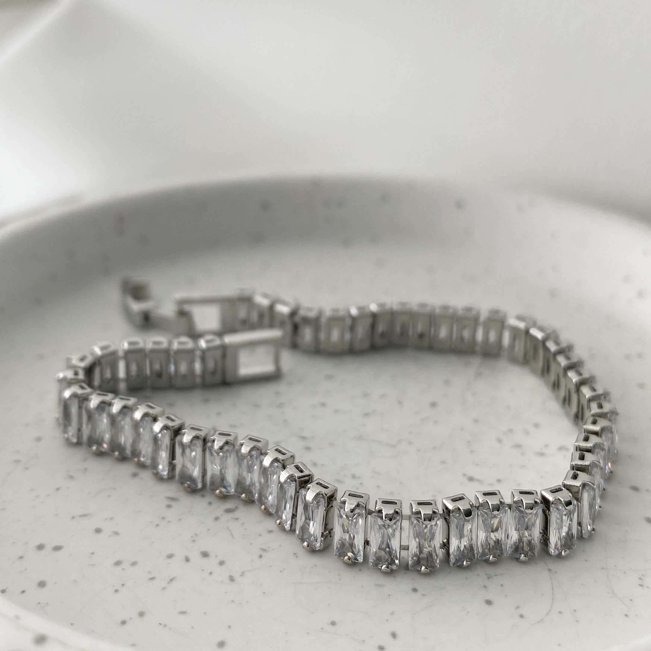 Baguette Snap Tennis Bracelet