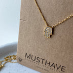 Pavé Hamsa Necklace