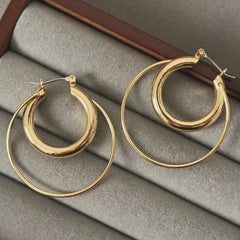 Double Loop Hoop Earrings