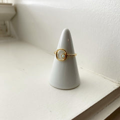 Opal Levitate Circle Ring