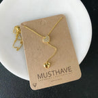 Lariat Heart Duo Necklace