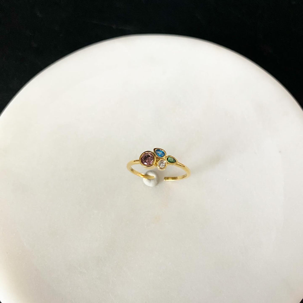 Multi Wildflowers Cluster Ring