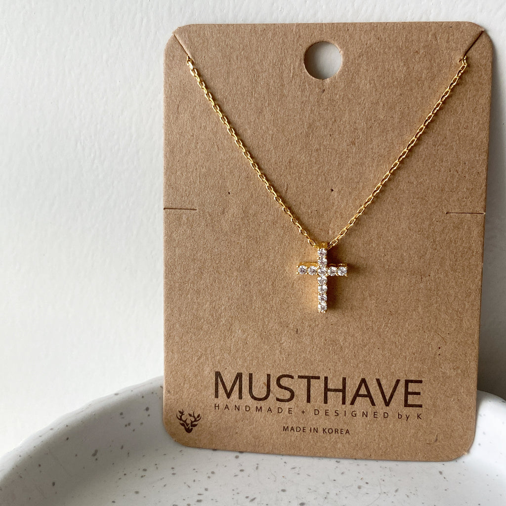 Pavé Cross Necklace