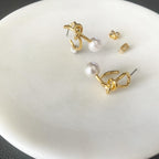 Knotted Pearl Drop Earrings