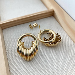 Fluted Round Earrings
