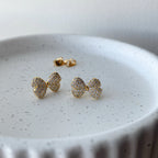 Pavé Poofy Bow Earrings