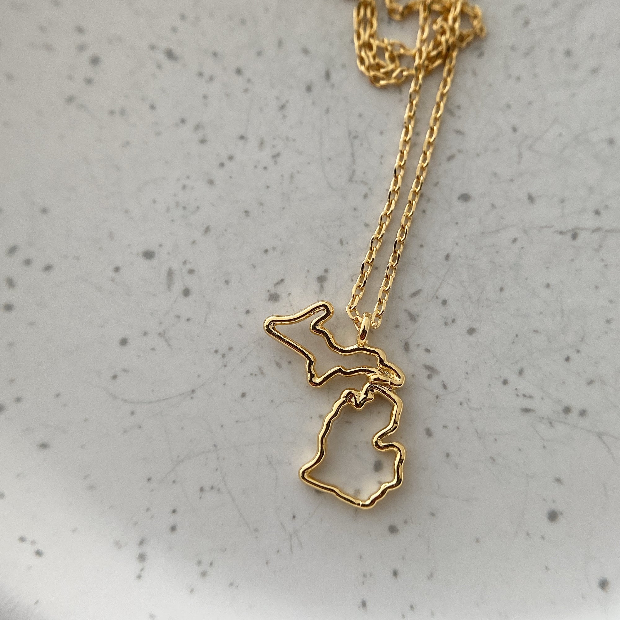 Michigan State Cutout Necklace
