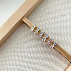 Circle and Oval CZ Earrings