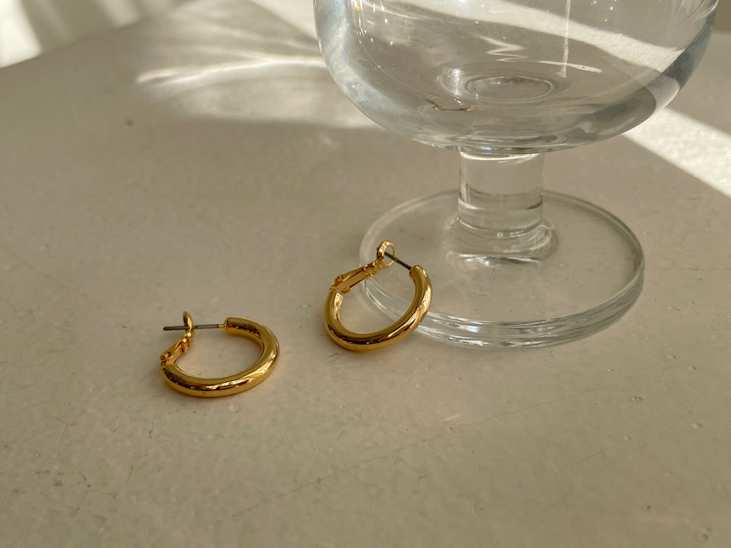 Mini Classic Thick Hoop Earrings