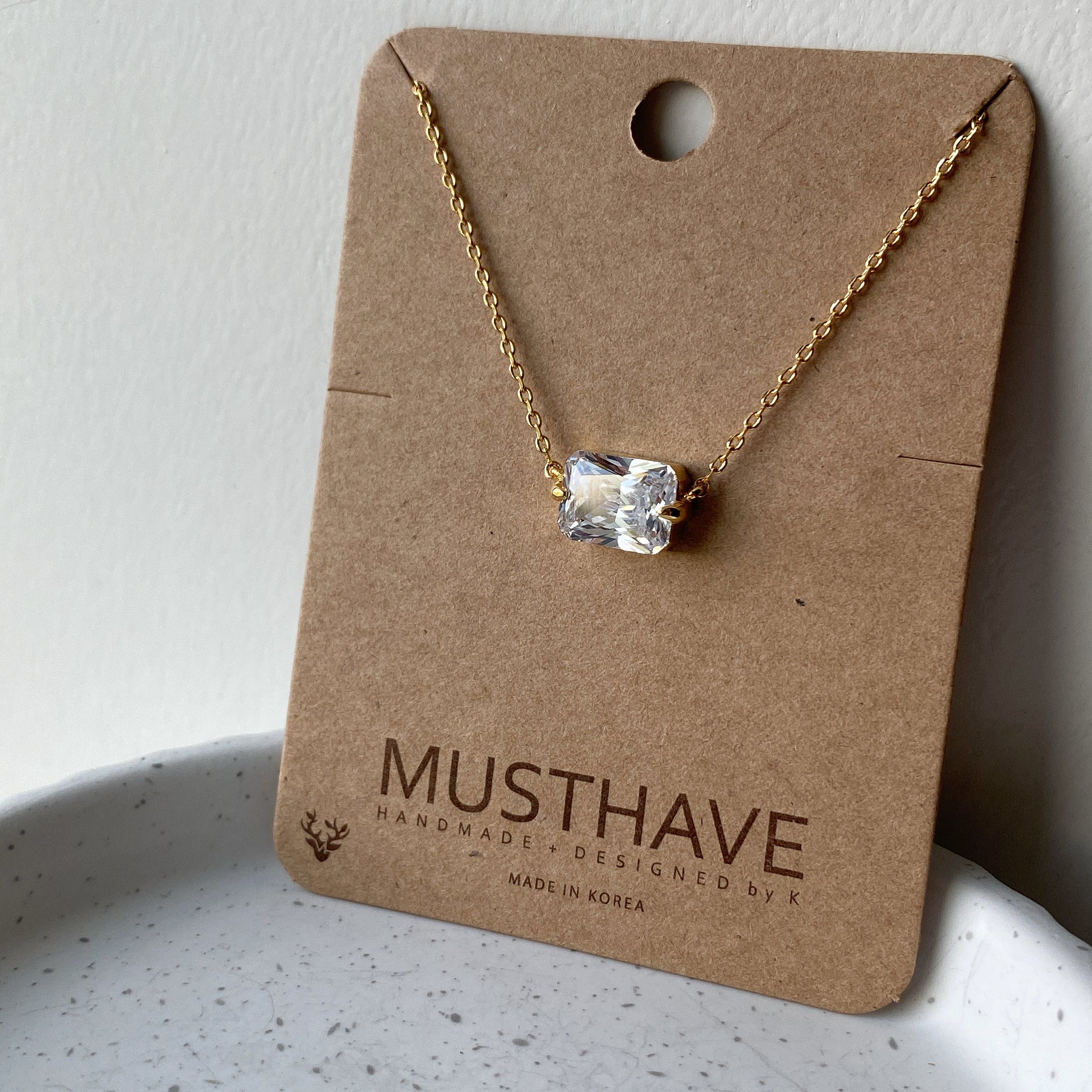 Emerald Cut Necklace