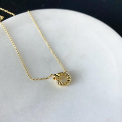 Braided Interlink Rings Necklace