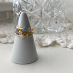 Opal CZ Duo Ring