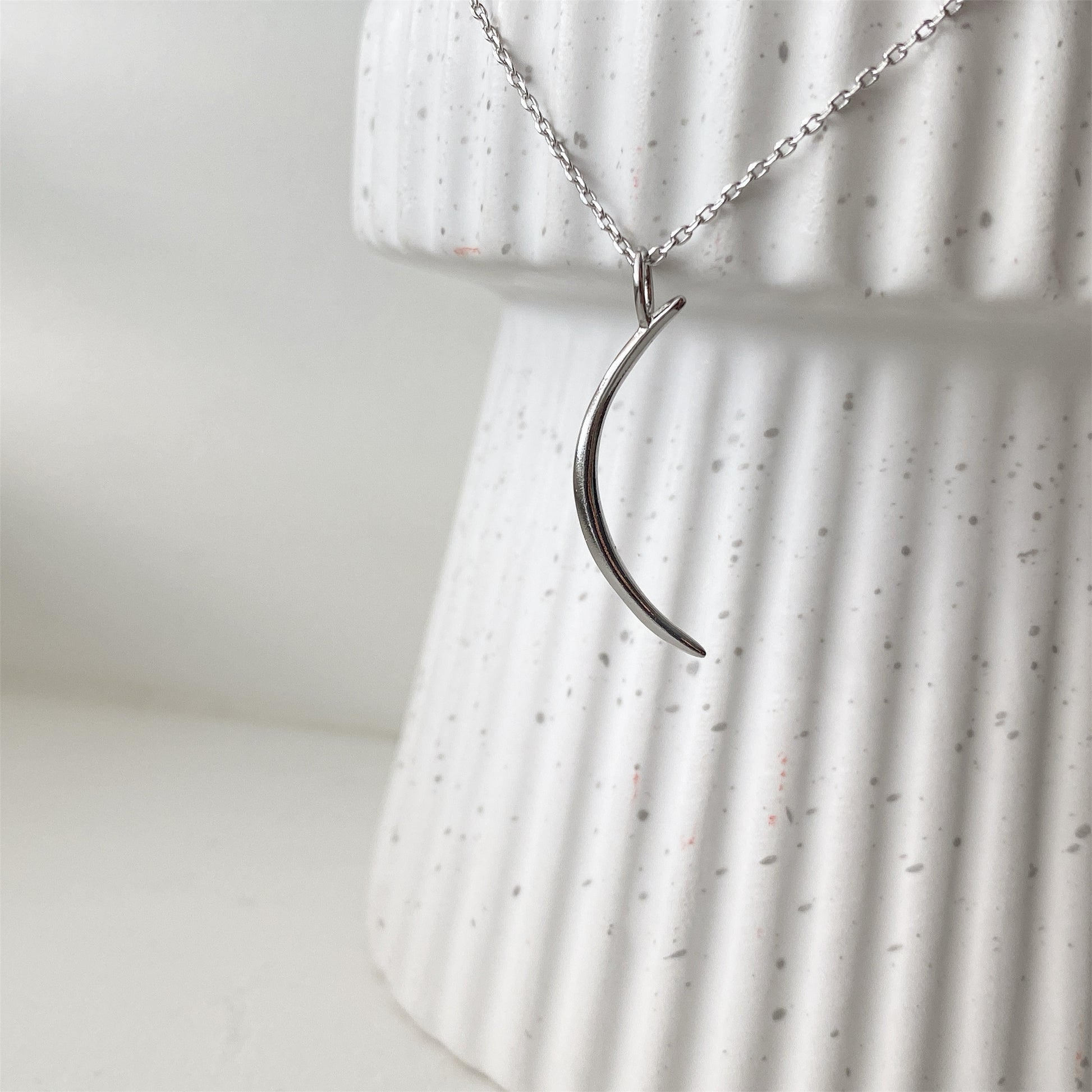 Waning Crescent Moon Necklace