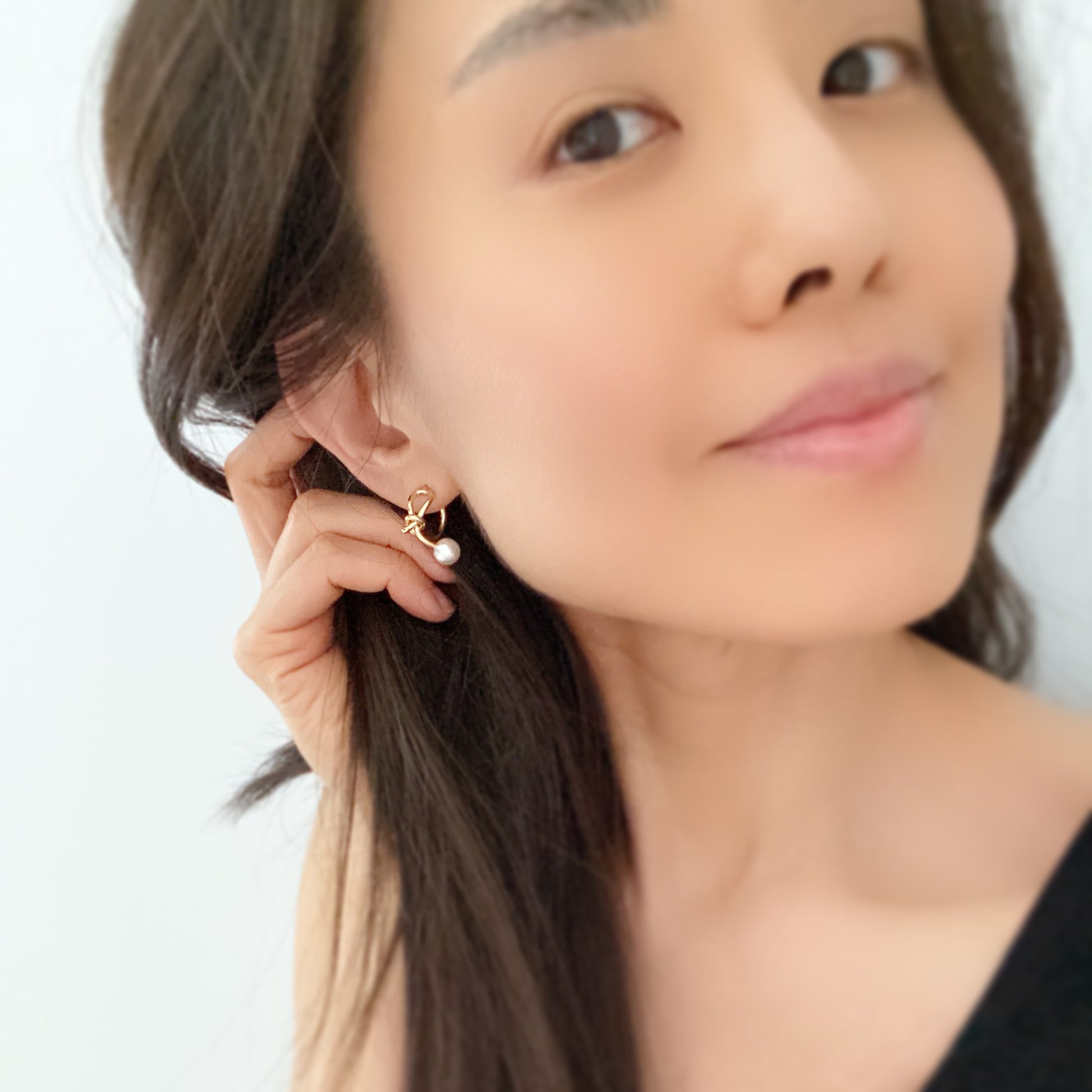 Knotted Pearl Drop Earrings