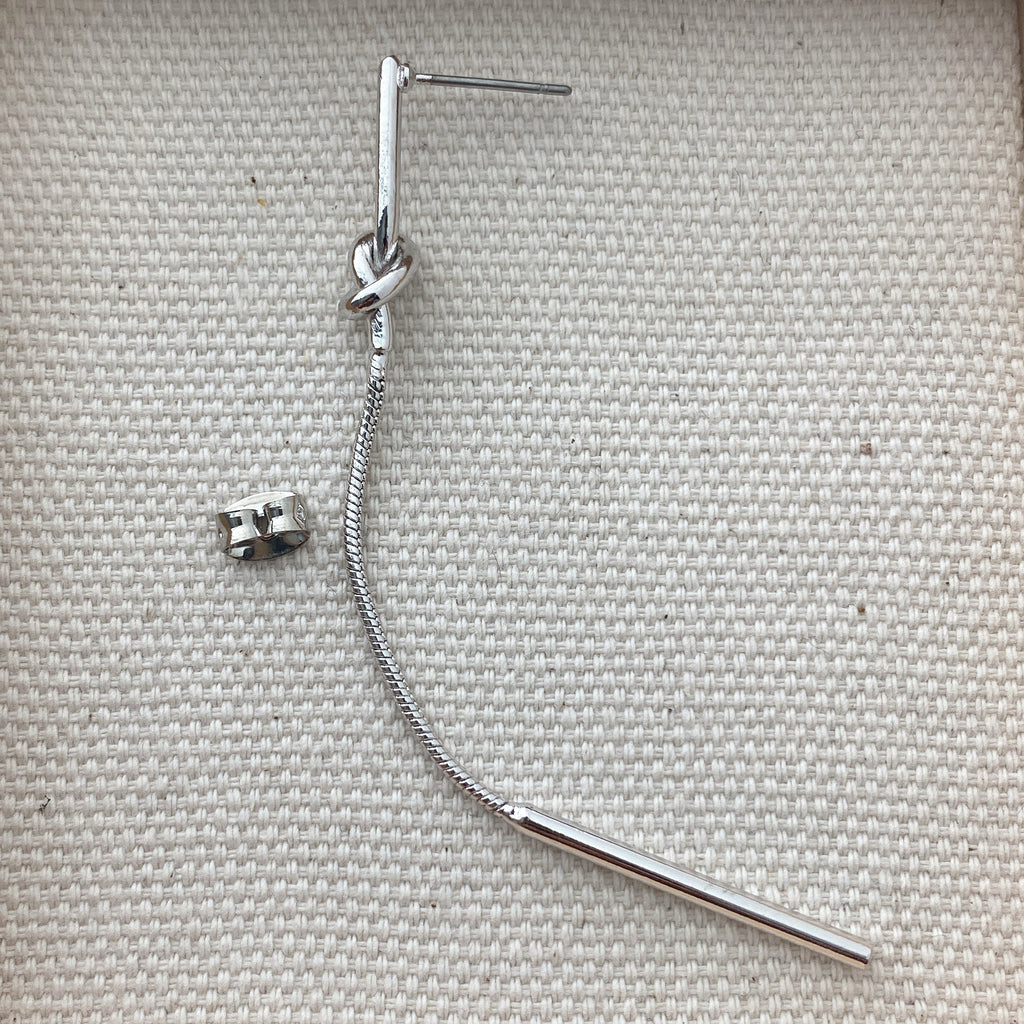 Knotted Snake Chain Earrings