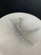 Baguette Linear Drop Earrings