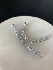 Baguette Linear Drop Earrings