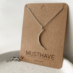 Waning Crescent Moon Necklace